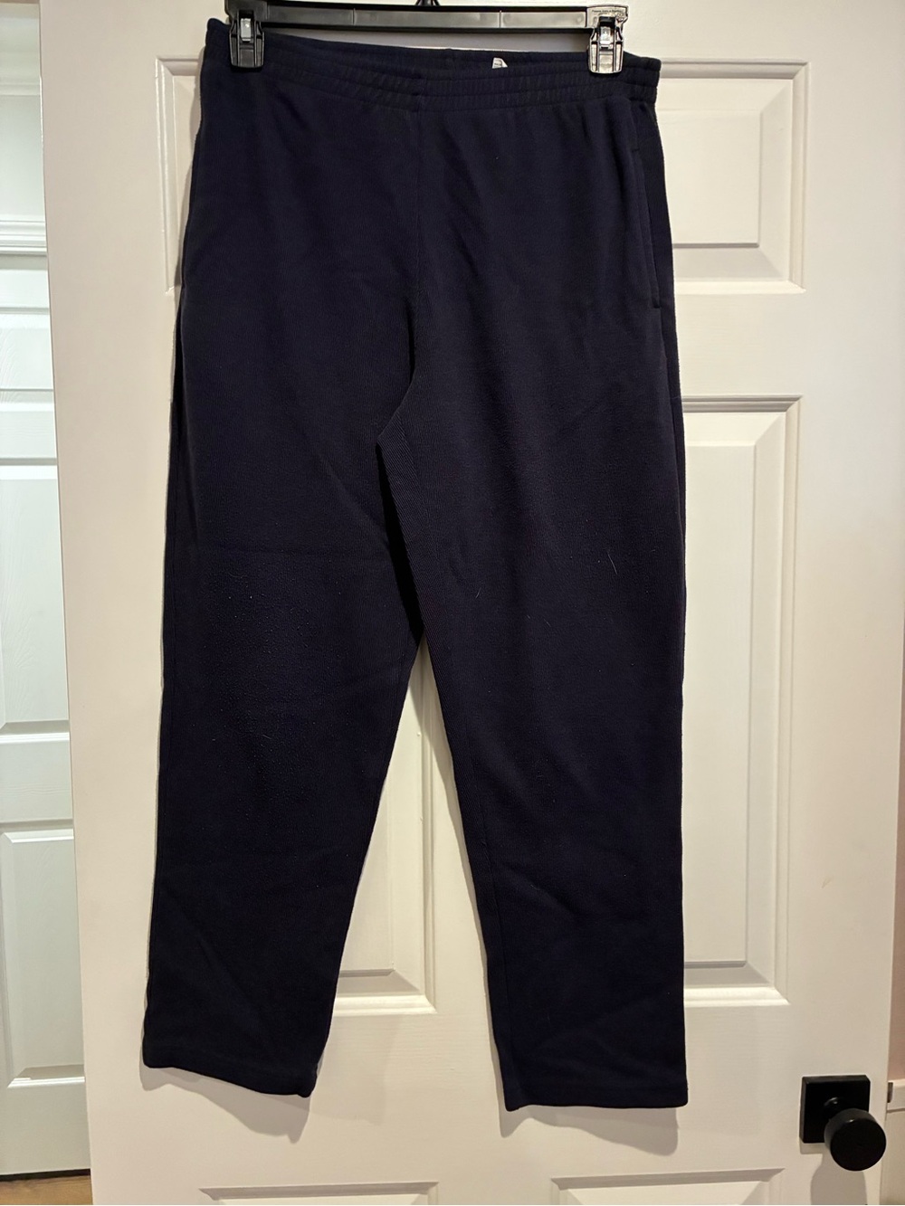 WoMens Navy Fleece Sweatpants